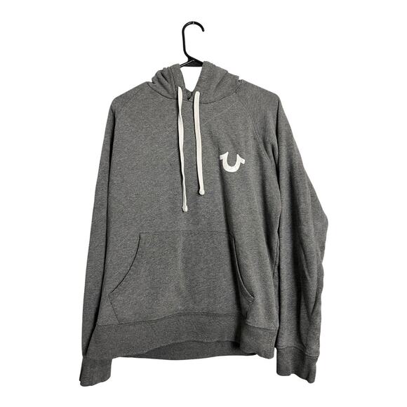 True Religion Gray Womens Full zip Horseshoe Sweatshirt Hoodie Pullover - Picture 1 of 3